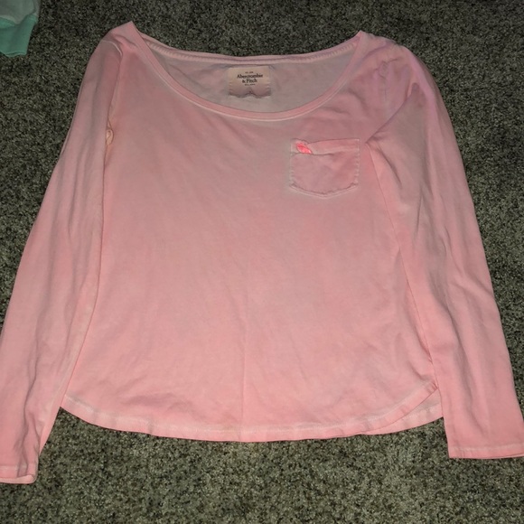 A&F Pink Long Sleeve Tee - Picture 1 of 1